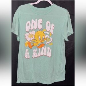 Warner Bros. Tweety Short Sleeve Tee - Mint Green large